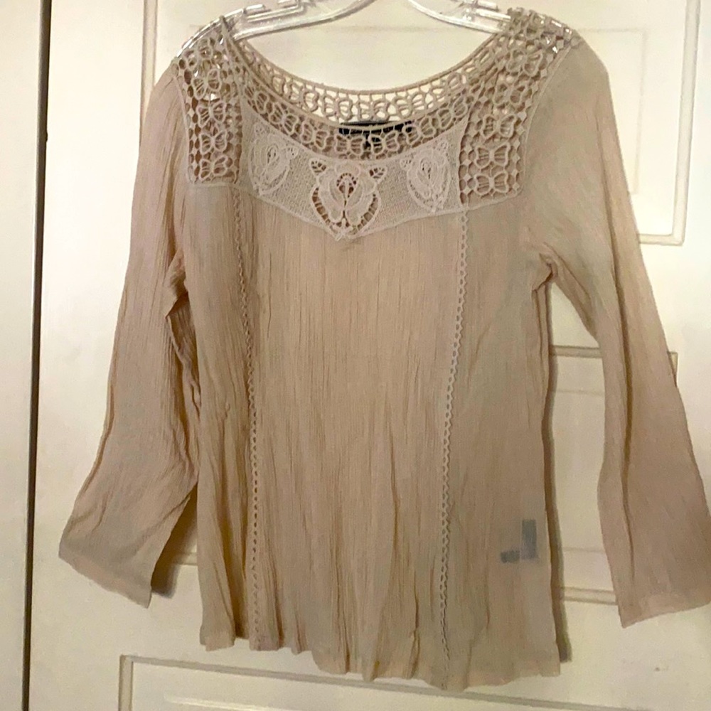 Summer Love Stitch blouse, cream